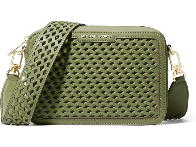 (取寄) マイケルコース レディース ジェット セット ミディアム カメラ バッグ ウーブン ストラップ MICHAEL Michael Kors women MICHAEL Michael Kors Jet Set Medium Camera Bag Woven Strap Smokey Oliveの通販は