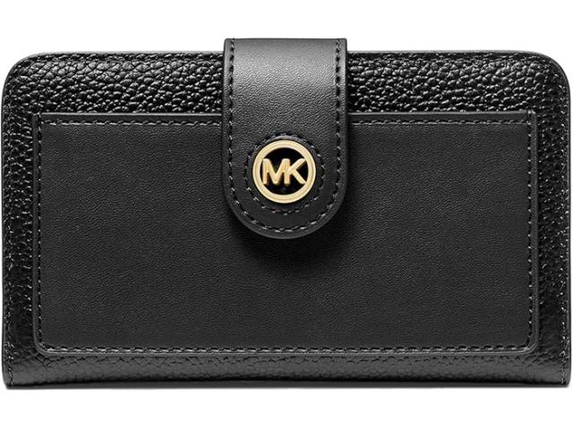 (取寄) マイケルコース レディース MK チャーム ミディアム タブ ポケット バイフォールド MICHAEL Michael Kors women Mk Charm Medium Tab Pocket Bifold Black