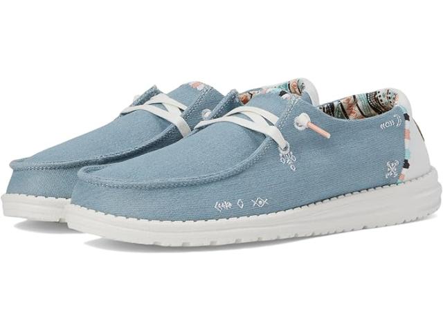 (取寄) ヘイ デュード レディース ウェンディ ボーホー スリッポン カジュアル シューズ Hey Dude women Wendy Boho Slip-On Casual Shoes Light Denim 1