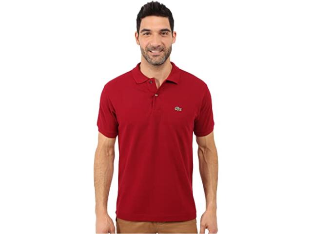 (取寄) ラコステ メンズ L1212 クラシック ピケ ポロ シャツ Lacoste men  L1212 Classic Pique Polo Shirt Bordeaux