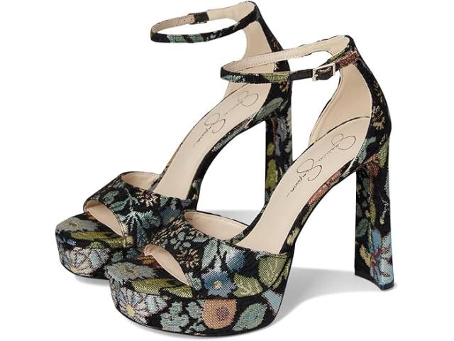 (取寄) ジェシカ シンプソン レディース アンクル ストラップ プラットフォーム サンダル Jessica Simpson women Telxia Ankle Strap Platform Sandals Black Multi