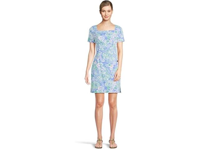 (取寄) リリー ピュリッツァー レディース ザ ショート スリーブド ライリリー S Lilly Pulitzer women The Short Sleeved Lilly S Sunwashed Blue Plumes In Bloom