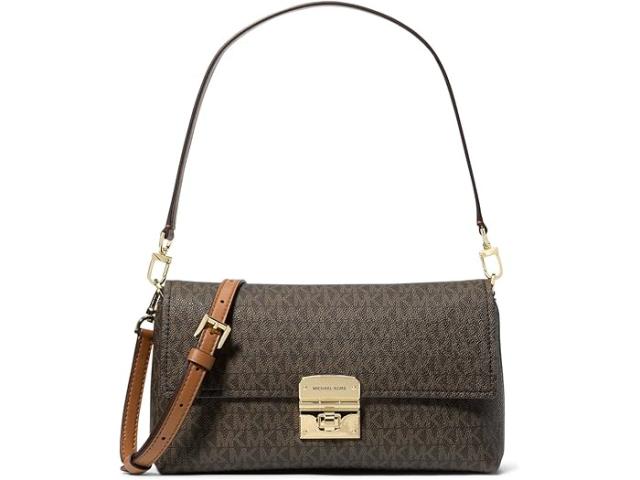 (取寄) マイケルコース レディース アディ ミディアム コンバーチブル ポーチ クロスボディ MICHAEL Michael Kors women Addie Medium Convertible Pouchette Crossbody Brown/Acorn