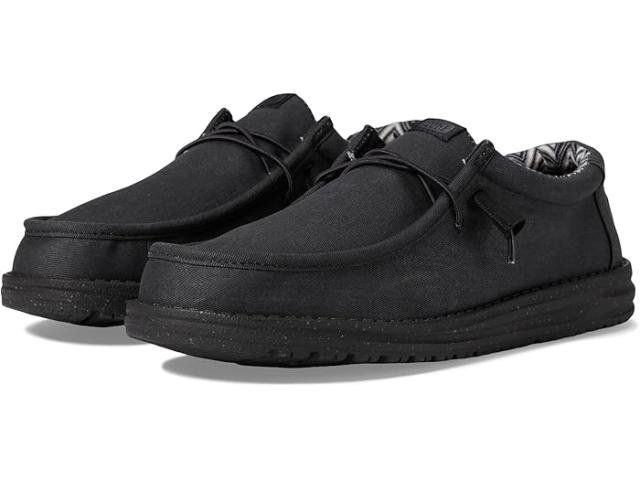 (取寄) ヘイ デュード メンズ ウォーリー キャンバス Hey Dude men Wally Canvas Black/Black