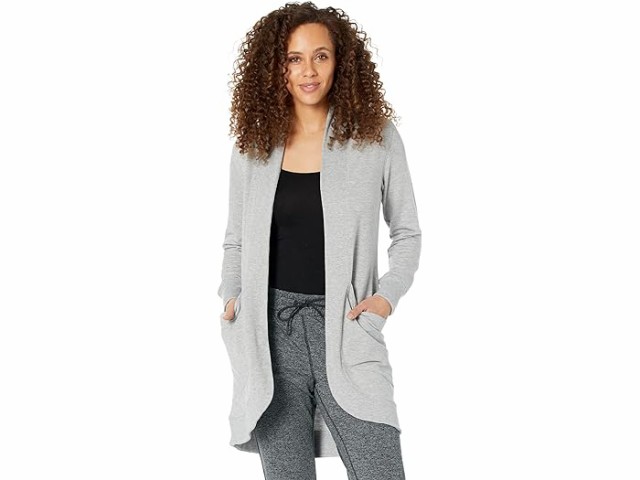 (取寄) エルエルビーン レディース ソフトフレックス ロング オープン カーディガン L.L.Bean women L.L.Bean SoftFlex Long Open Cardigan Gray Heatherの通販は