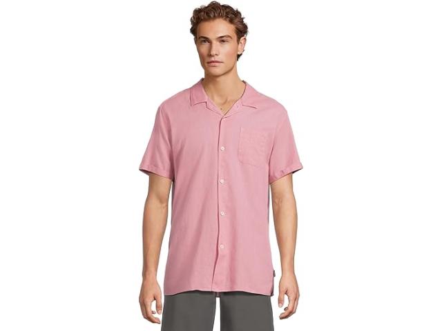 (取寄) バブアー メンズ ガーメント ダイ ネルソン ショート スリーブ レギュラー フィット シャツ Barbour men Garment Dyed Nelson Short Sleeve Regular Fit Shirt True Pink