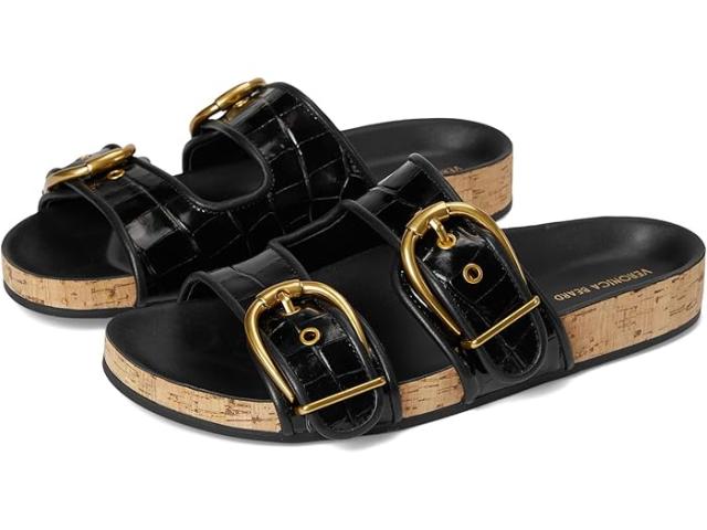 (取寄) ベロニカ ビアード レディース プルー Veronica Beard women Prue Black Croc Print Leather