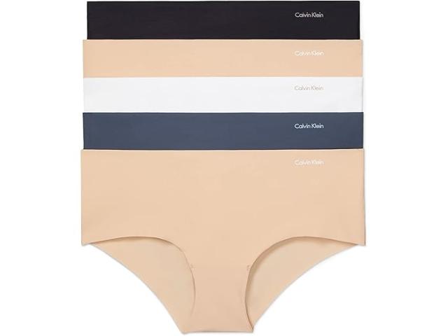 (取寄) カルバンクライン アンダーウェア レディース インビジブルズ 5-パック ヒップスター   Underwear women Invisibles 5-Pack Hipster Black/Speakeasy/White/Light Caramel/Light Caramel