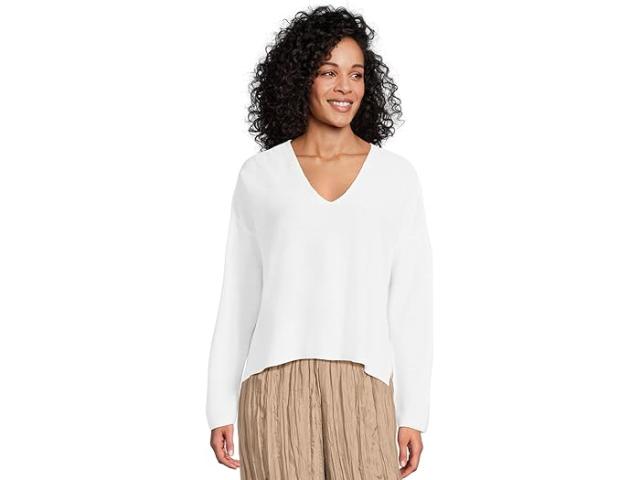 (取寄) アイリーン フィッシャー レディース V-ネック セーター Eileen Fisher women V-Neck Sweater White 1