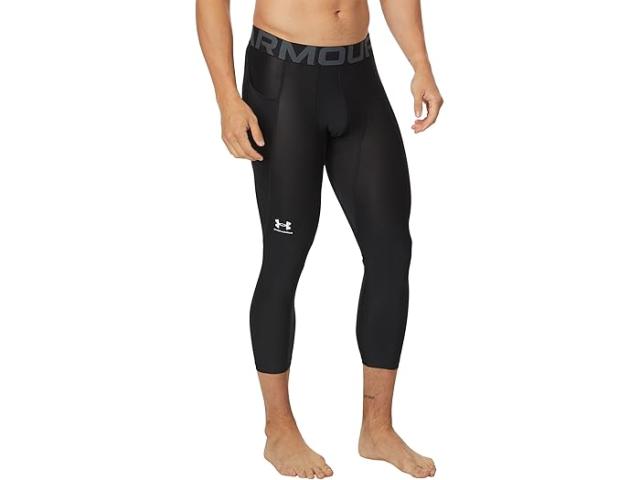 (取寄) アンダーアーマー メンズ ヒートギア アーマー 3/4 レギングス Under Armour men Under Armour Heatgear Armour 3/4 Leggings Black/Pitch Gray