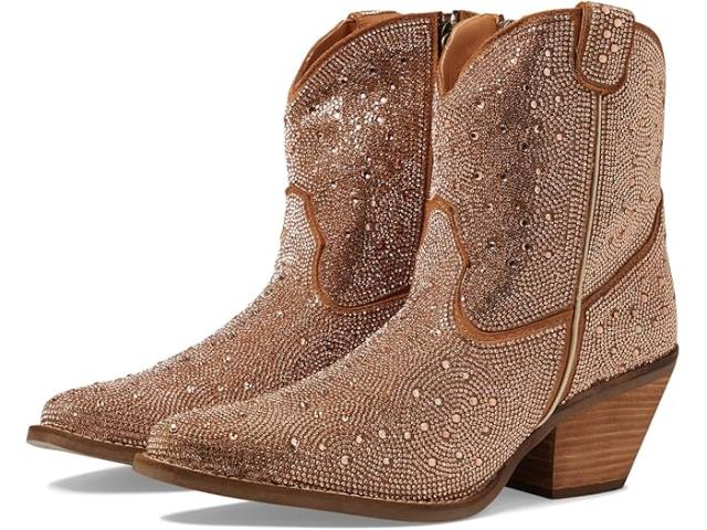 (取寄) ディンゴ レディース ラインストーン カウガール レザー ブーティ Dingo women Dingo Rhinestone Cowgirl Leather Bootie Rose Goldの通販は 37,473円