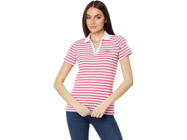 (取寄) トミーヒルフィガー レディース ショート スリーブ ストライプド ジョニー カラー ポロ Tommy Hilfiger women Tommy Hilfiger Short Sleeve Striped Johnny Collar Polo Rosette Multiの通販は