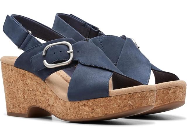 (取寄) クラークス レディース ジゼル ダヴ Clarks women Giselle Dove Navy Nubuck