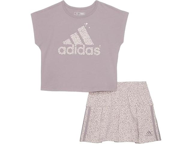 (取寄) アディダス キッズ ガールズ シー スルブス ボックス トップ AOP スコート キッド) adidas Kids girls C SLVS Box Top AOP Skort Set(Toddler/Little Kid) Lt Purpleの通販は 14,070円