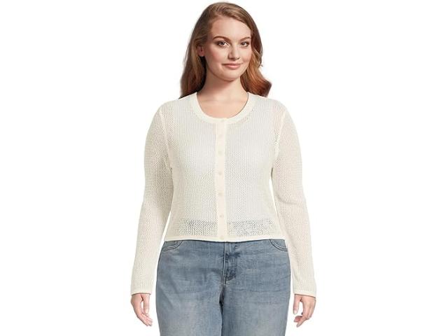 (取寄) モッドオードック レディース ロング スリーブ ボタン フロント オープン ニット セーター Mod-o-doc women Long Sleeve Button Front Open Knit Sweater White