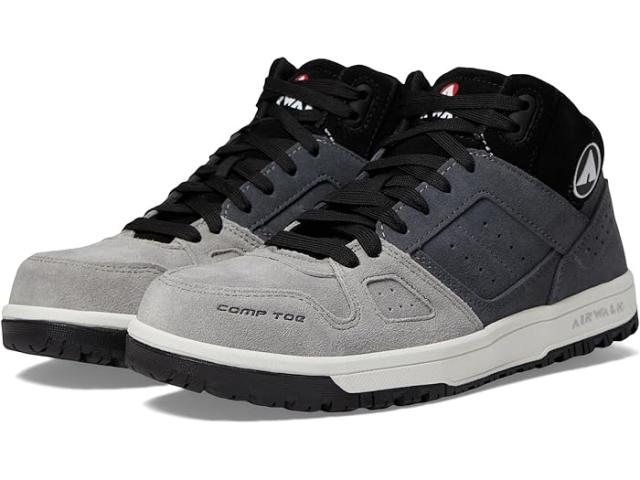 (取寄) エアウォークワーク メンズ モンゴ ミッド コンプ トゥ エー SR Airwalk Work men Airwalk Work Mongo Mid Comp Toe EH SR Grey/Charcoal