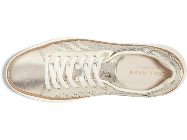 (取寄) コールハーン レディース グランドプロ トップスピン スニーカー Cole Haan women Cole Haan Grandpro Topspin Sneaker Soft Gold Genevieve Weave Leather/Ivory_1