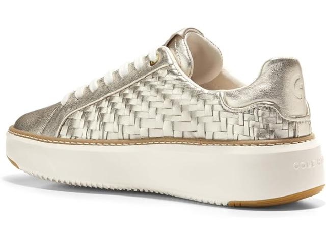 (取寄) コールハーン レディース グランドプロ トップスピン スニーカー Cole Haan women Cole Haan Grandpro Topspin Sneaker Soft Gold Genevieve Weave Leather/Ivory_2