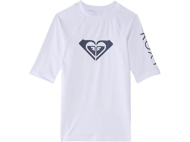 (取寄) ロキシー キッズ ガールズ ホール ハーティッド ショート スリーブ (ビッグ キッズ) Roxy Kids girls Whole Hearted Short Sleeve (Big Kids) Bright White