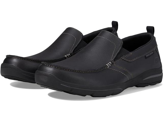 (取寄) スケッチャーズ メンズ リラックスド-フィット フィット ハーパー - フォード SKECHERS men SKECHERS Relaxed Fit Harper - Forde Black Leather 取寄) スケッチャーズ メンズ リラックスド-フィット フィット