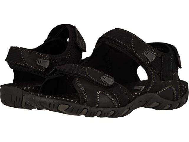 (取寄) ナン ブッシュ メンズ リオ ブラボー 3-ストラップ リバー サンダル Nunn Bush men  Rio Bravo 3-Strap  Sandal Black