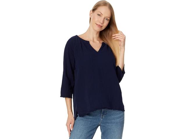 (取寄) モッドオードック レディース 3/4 スリーブ スプリット ネック トップ Mod-o-doc women Mod-o-doc 3/4 Sleeve Split Neck Top Navy Licoriceの通販は 15,797円