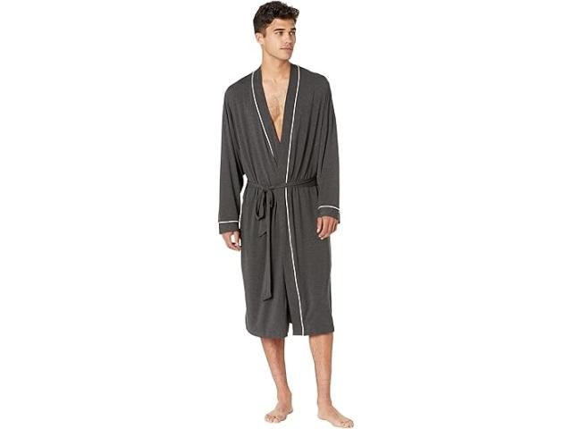 (取寄) エバージェイ メンズ ウィリアム ローブ Eberjey men William Robe Charcoal Heather/Ivoryの通販は
