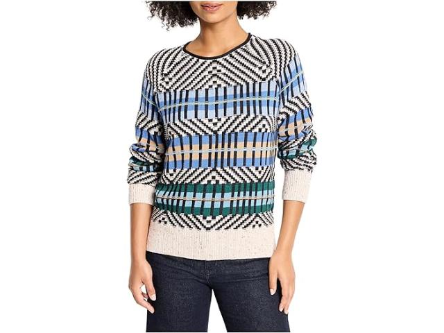 (取寄) ニックゾー レディース グラフィック ストライプ セーター NIC+ZOE women Graphic Stripe Sweater Blue Multi