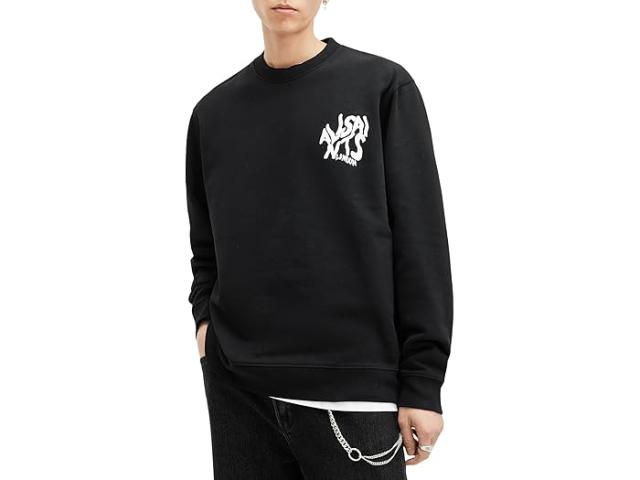 (取寄) オールセインツ メンズ オーランド クルー AllSaints men Orlando Crew Jet Black