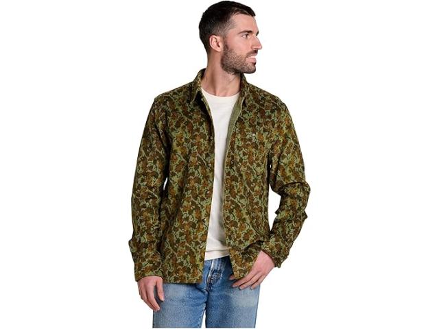 (取寄) トードアンドコー メンズ カスケーディア ロング スリーブ シャツ Toad&Co men Cascadia Long Sleeve Shirt Green Moss Leaf Print