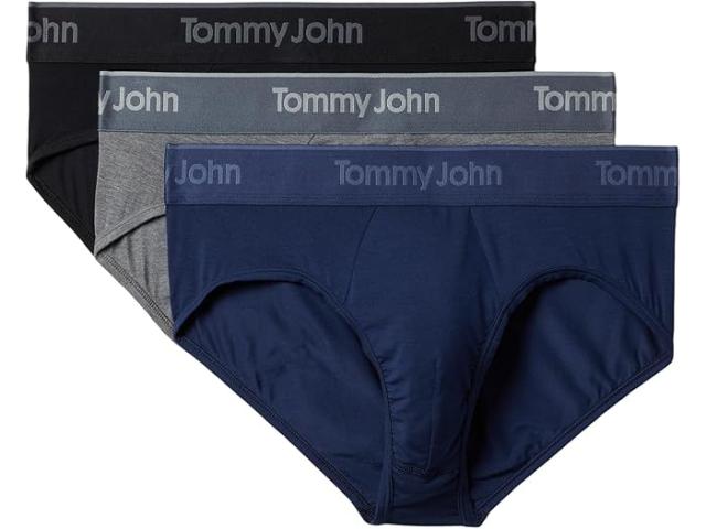 (取寄) トミー ジョン メンズ セカンド スキン モーダル ブリーフ 3-パック  John men Second Skin Modal Brief 3-pack Black, Medium Heather Grey, Dress Blues