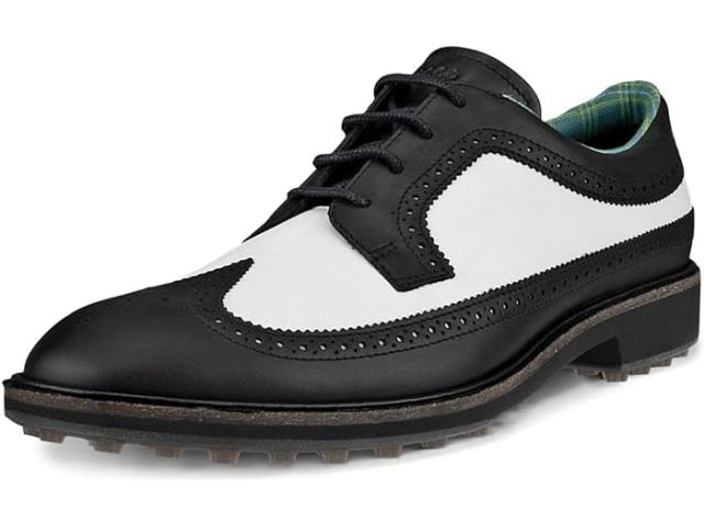 (取寄) エコー ゴルフ メンズ クラシック ハイブリット ウイング ティップ ウォーター レジスタント ECCO Golf men ECCO Golf Classic Hybrid Wing Tip Water Resistant Black/White