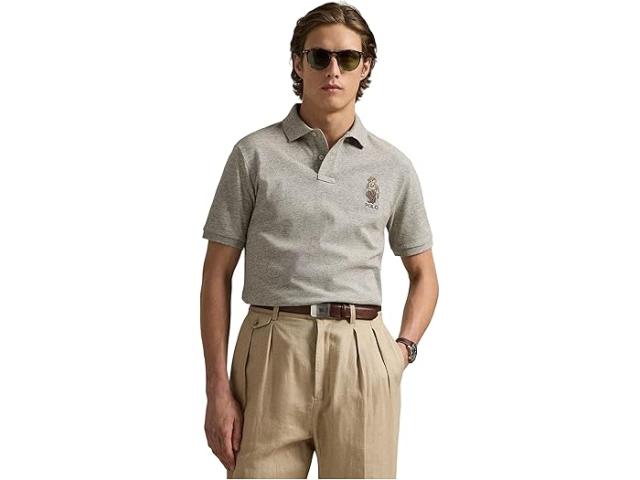 (取寄) ラルフローレン メンズ クラシック フィット ポロ ベアー メッシュ ポロ シャツ Polo Ralph Lauren men Classic Fit Polo Bear Mesh Polo Shirt Loft Heather Heritage Bear