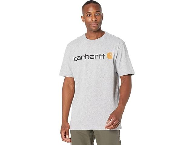 (取寄) カーハート メンズ シグニチャー ロゴ S/S Tシャツ Carhartt men Signature Logo S/S T-Shirt Heather Grey