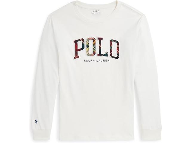 (取寄) ラルフローレン キッズ ボーイズ コットン ジャージ ロング スリーブ ティー (ビッグ キッド) Polo Ralph Lauren Kids boys Polo Ralph Lauren Kids Plaid-Logo Cotton Jersey Long Sleeve Tee (Big Kid) Nevisの通販は