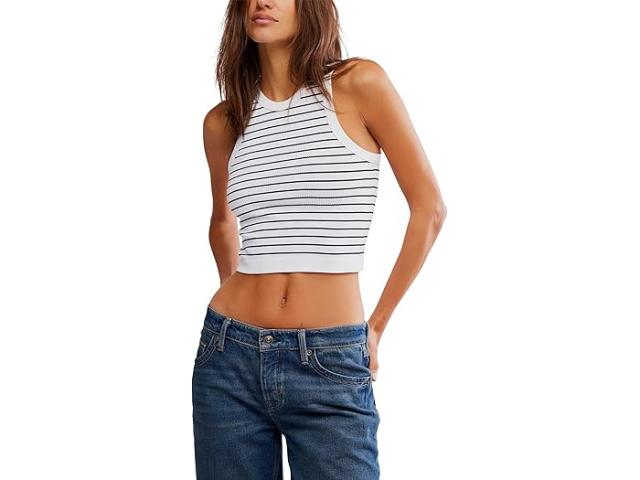 (取寄) フリーピープル レディース ユア アップ カミ Free People women Youre Up Cami Black & White Stripe