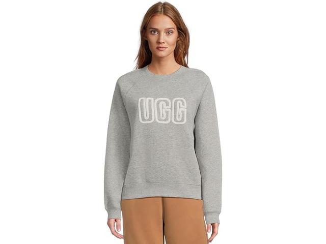 (取寄) アグ レディース アグ ロゴ クルーネック UGG women Ugg Logo Crewneck Grey Heather