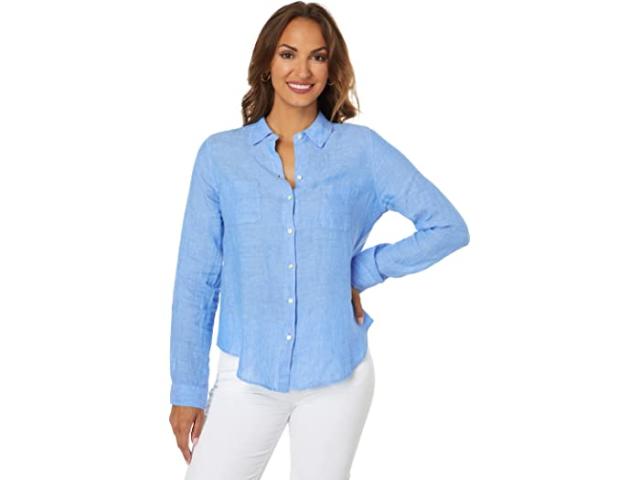 (取寄) リリー ピュリッツァー レディース シー ビュー ボタンダウン Lilly Pulitzer women  Sea View Button-Down Beckon Blueの通販は