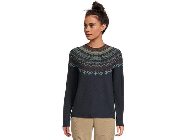 (取寄) ロイヤルロビンズ レディース ウェストランズ フェアアイル クルー  Robbins women Westlands Fairisle Crew Deep Blue Heather Monarch Pattern