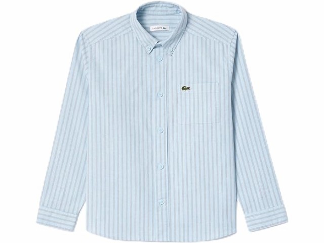 (取寄) ラコステ キッズ ボーイズ ロング スリーブ トゥー トーンド オックスフォード カラード ボタン ダウン シャツ (リトル キッド/ビッグ キッド) Lacoste Kids boys Lacoste Kids Long Sleeve Two Toned Oxford Collared Button Down Shirt (Little Kid/Big Kid)の通販は