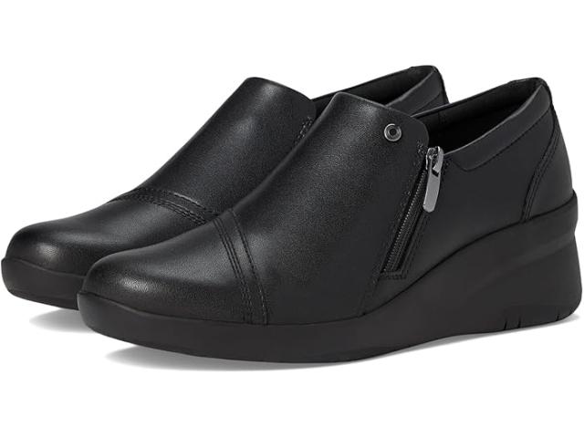(取寄) クラークス レディース ジップ Clarks women Suttyn Zip Black Leather