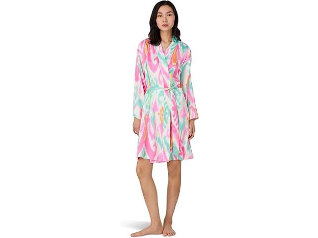 (取寄) ローレン ラルフローレン レディース ショート キモノ ラップ ローブ Lauren Ralph Lauren women Short Kimono Wrap Robe Multi Print