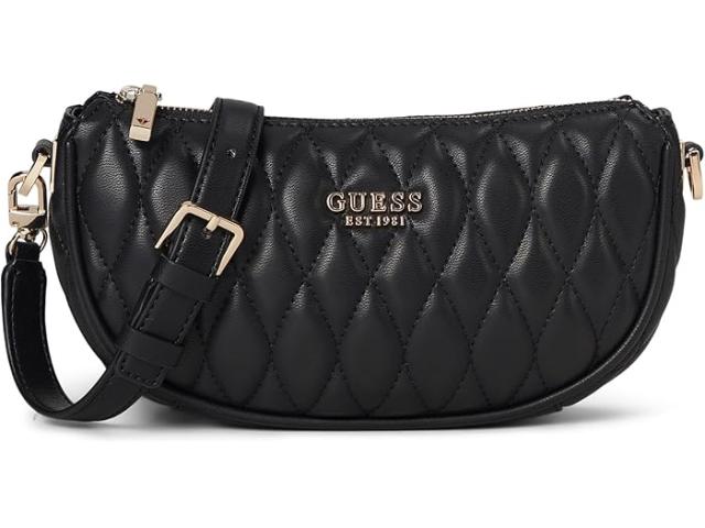 (取寄) ゲス レディース ミニ トップ ジップ ショルダー バッグ GUESS women Valla Mini Top Zip Shoulder Bag Black