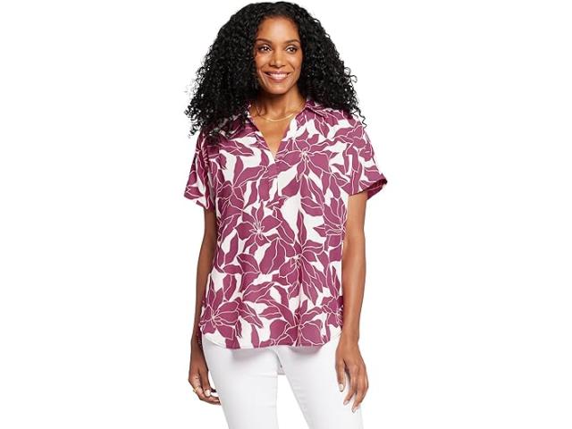 (取寄) エヌワイディージェイ レディース ベッキー ショート スリーブド ブラウザ NYDJ women Becky Short Sleeved Blouse Adoniaの通販は