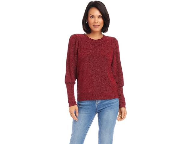 (取寄) カレンケーン レディース ビショップ スリーブ トップ Karen Kane women Karen Kane Bishop Sleeve Top Redの通販は