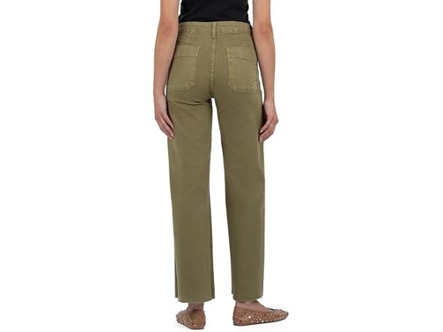 (取寄) カット フロム ザ クロス レディース メグ ハイ ライズ ワイド レッグ パッチ ポケッツ ウィズ ブレイド KUT from the Kloth women MEG HIGH RISE WIDE LEG -FRONT PATCH POCKETS WITH BRAID Olive