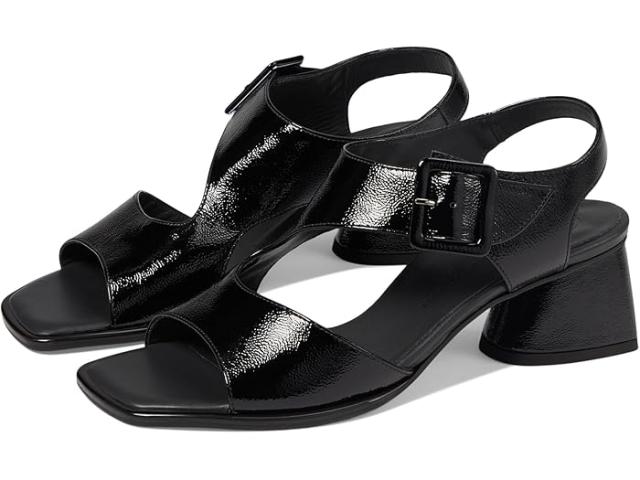 (取寄) ポールグリーン レディース ターニャ サンダル Paul Green women Paul Green Tanya Sandal Black Crinkled Patentの通販は