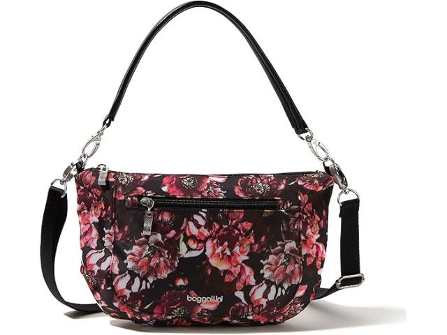 (取寄) バッガリーニ レディース モダン エブリウェア ハーフ ムーン クロスボディ Baggallini women Baggallini Modern Everywhere Half Moon Crossbody Peony Bloom
