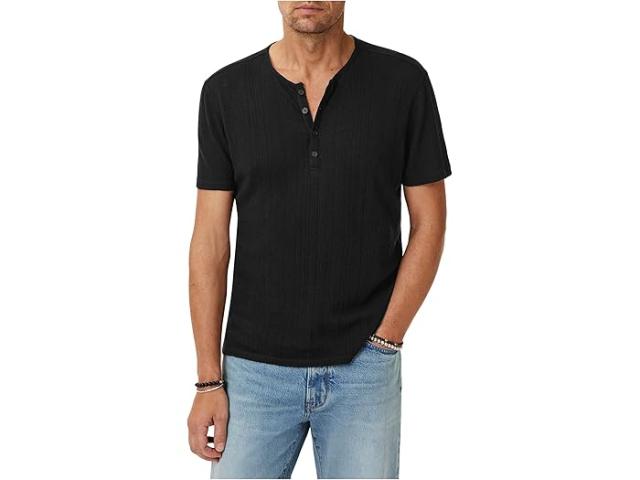 (取寄) ジョン バルベイトス メンズ シエル ヘンリー John Varvatos men Ciel Henley Black