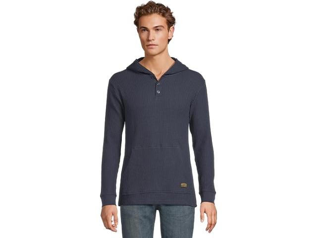 (取寄) ルーカ メンズ デイシフト サーマル フーデット ヘンリー RVCA men Dayshift Thermal Hooded Henley Moody Blue